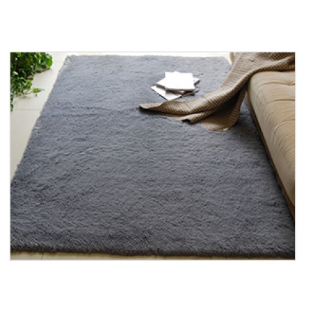 富居(FOOJO)加柔长绒 可水洗客厅地毯70*160cm灰色